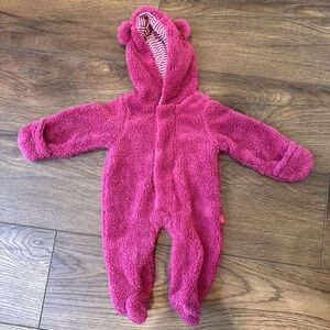 Magnetic Me Pink Fuzzy Kids Footie